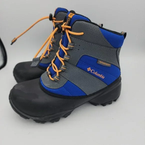 Columbia Kid’s Winter Boots - Blue, Gray, and Black - Picture 3 of 8